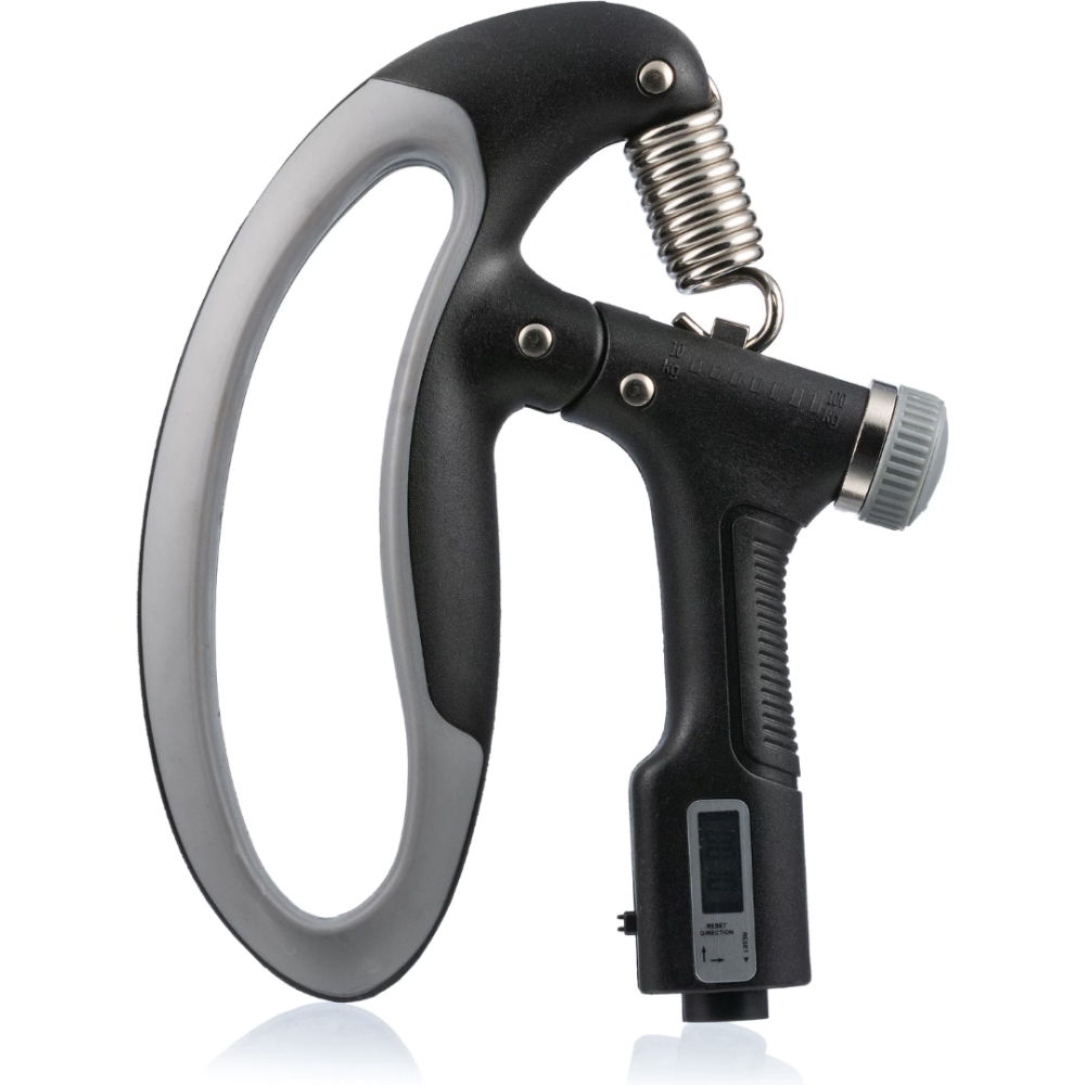 Еспандер регульований Gymtek 10-100кг з лічильником сіро-чорний Киев - изображение 1