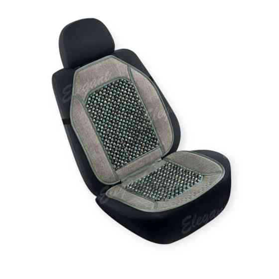 Накидка сиденье круглая массажная косточка, лён 47х100см серая на Мукачево