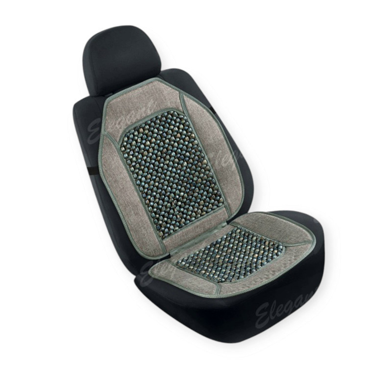 Накидка сиденье круглая массажная косточка, лён 47х100см серая на Мукачево - изображение 1