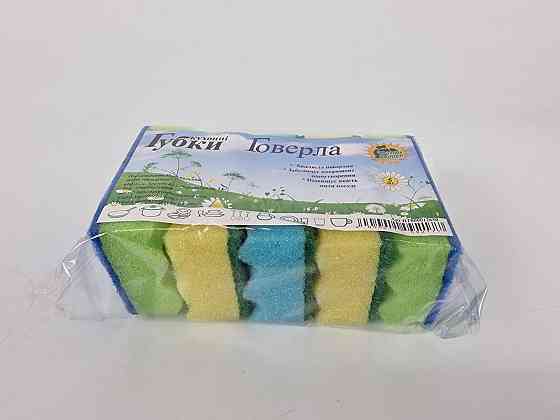 Губка кухонна для посуду рефлена поверхня 5 шт. Говердла (Супер Торба) (1 пачка) Харків