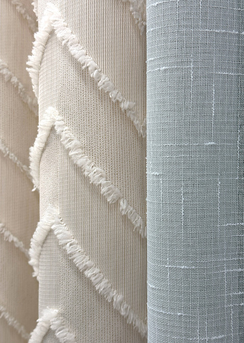 Комплект штор VR-Textil Лен Букле № 1806ш Айвори 200х295 см 2 шт (32-124) Киев - изображение 8