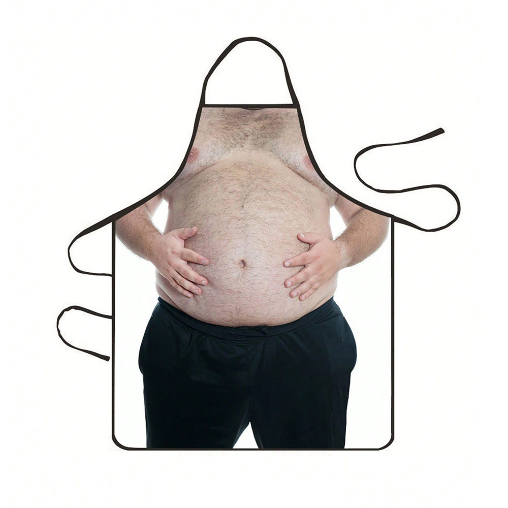 Прикольний фартух для чоловіків товстий живіт 80 на 60 см різнобарвний Київ - фото 1