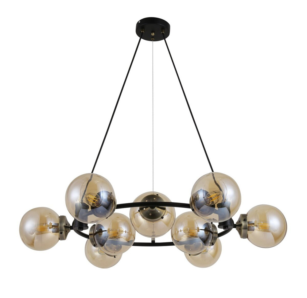 SIRIUS Люстра підвісна 74405/9 Antique Brass + Matte black на 9 плафонів Киев - изображение 2