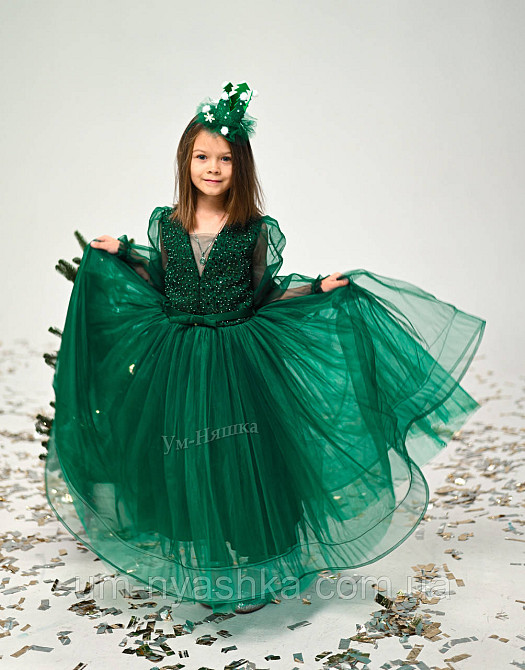 Зелене пишне плаття з рукавами Кривий Ріг - фото 9