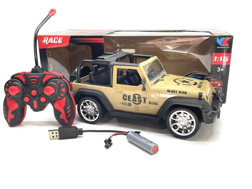 Джип позашляховик з гумовими колесами на радіокеруванні Коричневий (9088-6AD) Чернігів - фото 6