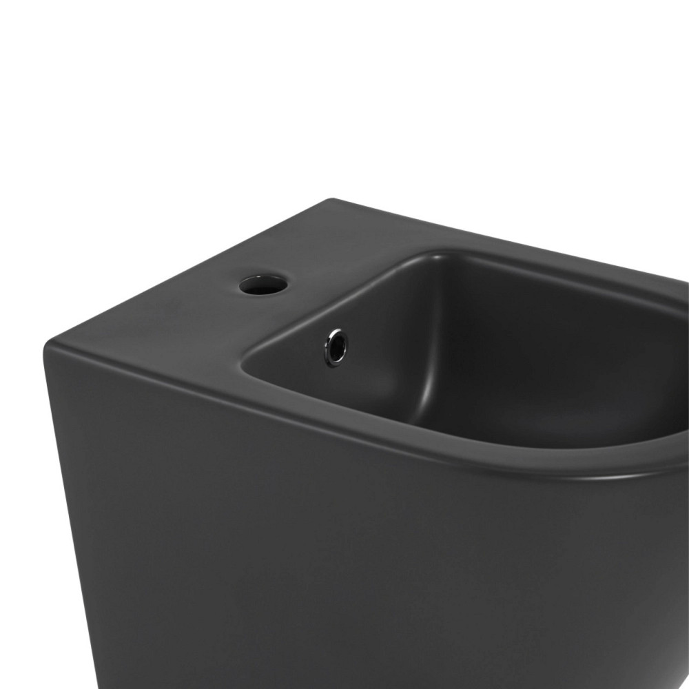 Комплект Qtap Robin Anthracite 3 в 1: унитаз подвесной Ultra Quiet + биде подвесное + раковина накладная QTROBAN49157 Киев - изображение 7