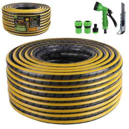 Шланг армований 4-х шаровий, "Amber Hornett" 3/4" 50 м + подарунок пістолет, 2 конектори, адаптор і ніж,  Alloid Pro Одеса