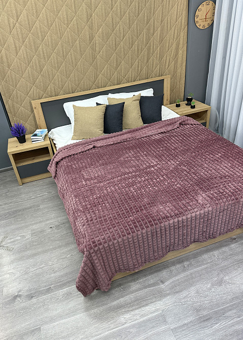 Плед-покрывало Кубик 200х220 см (+-10см) Лиловый (87-231) Киев - изображение 6