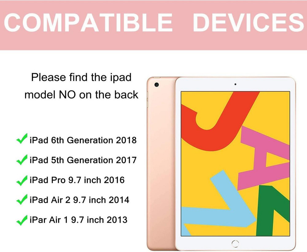 Чохол зі знімною клавіатурою з підсвіткою Bluetooth JADEMALL iPad 9.7 2018/ iPad 9.7 2017/ iPad Air 2/ iPad Air/ iPad Pro 9.7 Дніпро - фото 6