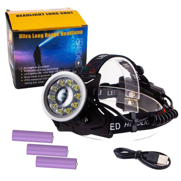 Фонарь для ночной езды, Мощный фонарь на голову, на голову для рыбалки Фонарик лоб OE-85 Львов - изображение 2