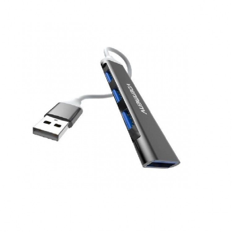 Розгалужувач USB 3.0 хаб 4 порти Black Вінниця - фото 1