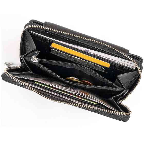 Кошелек из кожи на защелке ST Leather 19339 Черный Киев