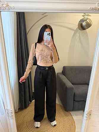 Жіночі класичні штани з ременем костюмка Одеса