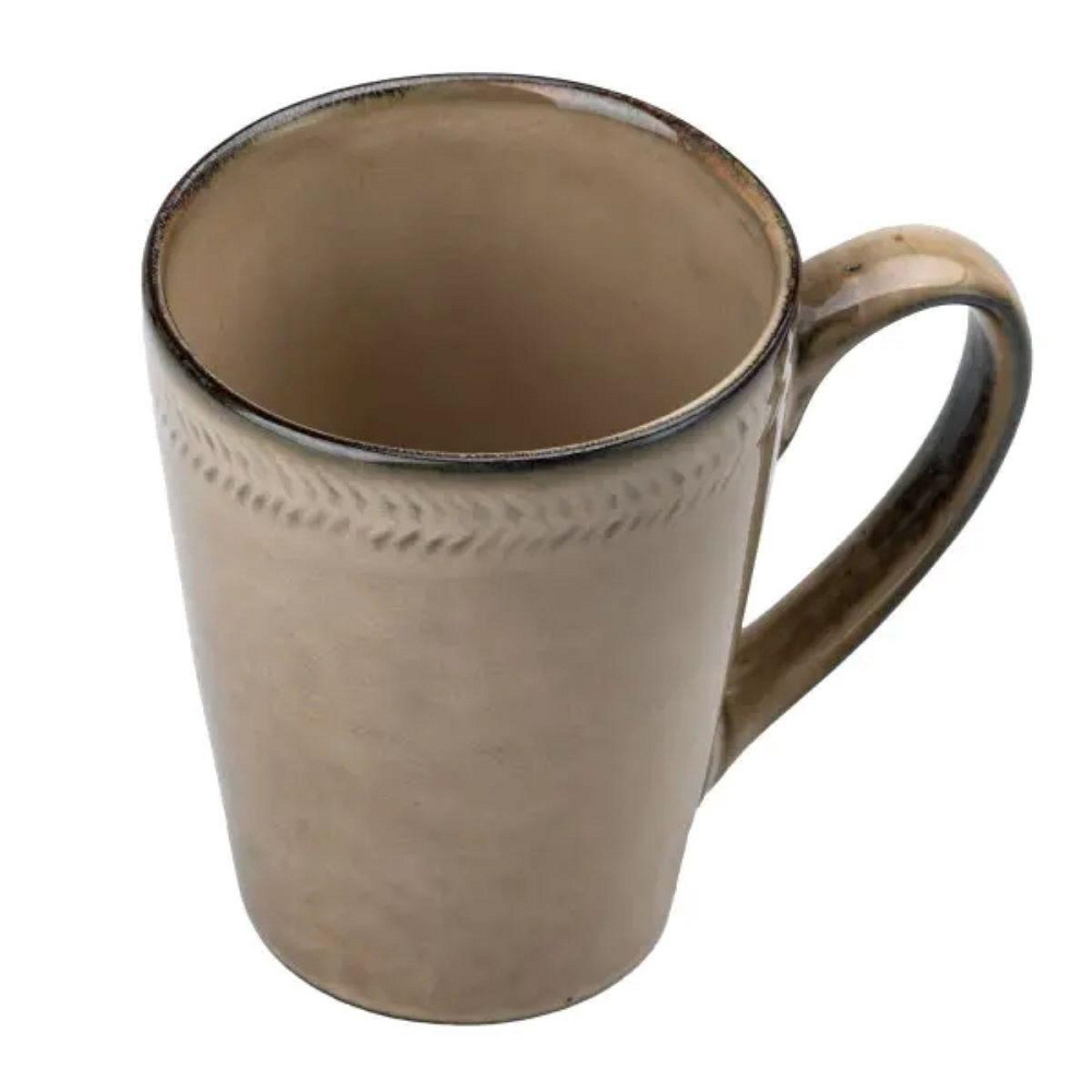 Бежевая фарфоровая чашка для чая и кофе 300 мл Киев - изображение 2