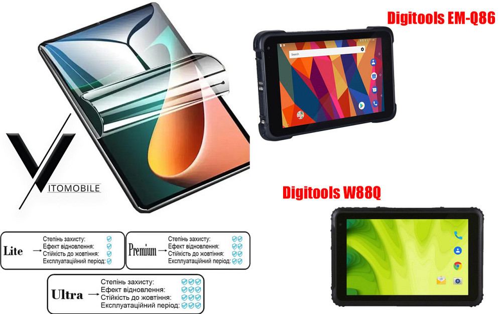 Полиуретановая пленка HyperClear Guard для Digitools Em-Q86, W88Q Киев - изображение 1