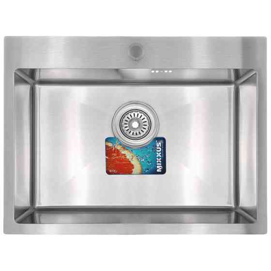 Набір Mixxus SET-6045-200x1.0-Satin (мийка + змішувач + диспенсер + сушка для посуду) (MX0584) Київ