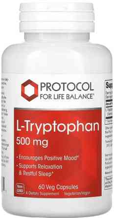 Амінокислота триптофан Protocol for Life Balance L-Tryptophan 500 мг 60 капс Київ