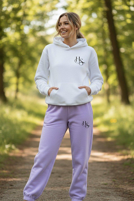 Теплый женский костюм тринитка на флисе Сиреневый 2XL-3XL Харьков - изображение 1