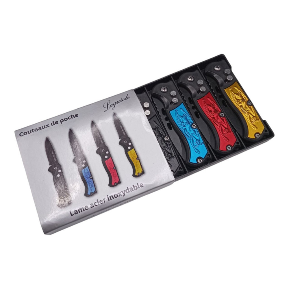 Нож выкидной Stainless КА018 комплект 4 ножа Днепр - изображение 3