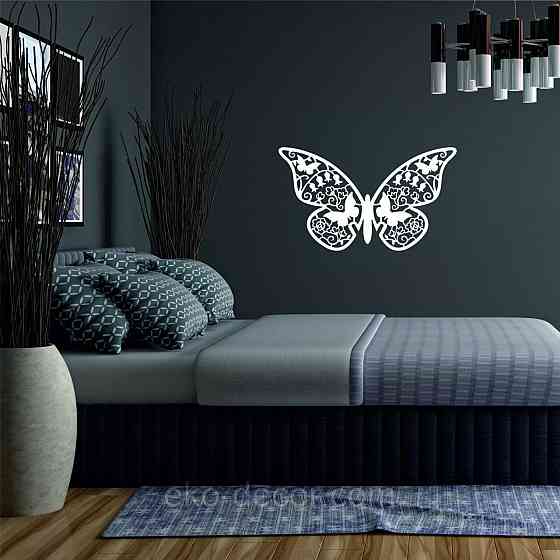Декоративне настінне Панно  «Метелик» , Декор на стіну 110*63 см, Білий Київ