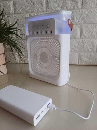 Вентилятор з функцією зволожувача та LED підсвічуванням, USB з зволожувачем повітря, 3 режими роботи Київ - фото 7