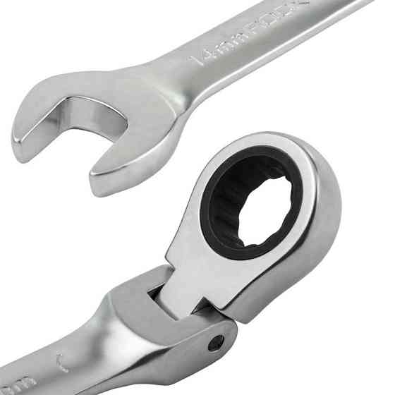 Набір ключів комбінованих тріскачка з шарніром 7пр. (8,10,12,13,14,17,19мм) ROCKFORCE RF-51072F Одеса