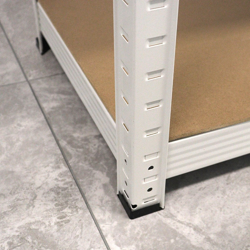 Стелаж складський поличний металевий 5 полиць Siker P9040 білий 180х90х40 см Київ - фото 7