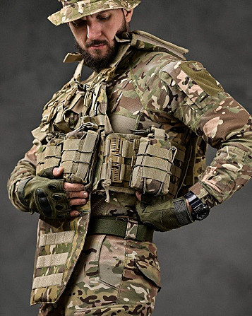 Плитоноска 4 швидкі скидання Cordura мультикам ВТ7929 Київ - фото 5