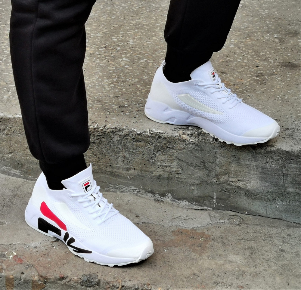 Кросівки FILA Білі Чоловічі Філа Тканинні Літні для Біга (розміри: 41,42,43,44) Дніпро - фото 9