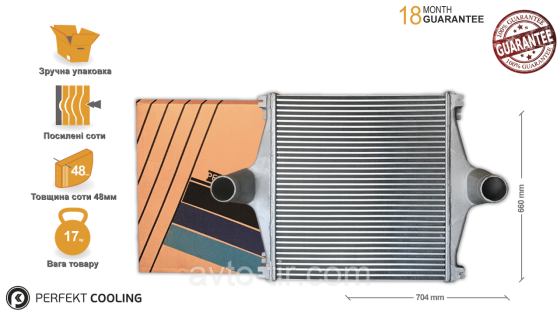 Интеркулер Iveco ES, ET 41016520 41036470 42532036 500348264 93160530 99488784 Луцк