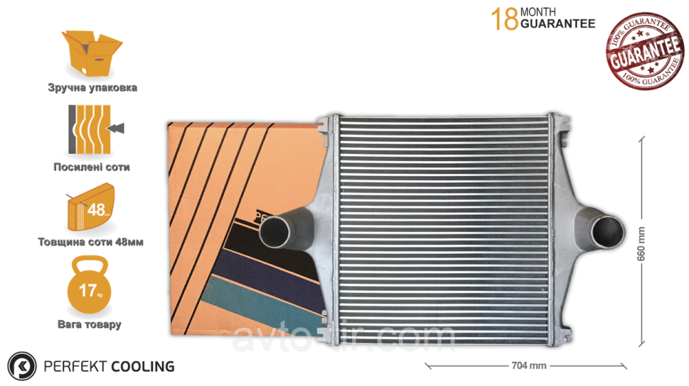 Интеркулер Iveco ES, ET 41016520 41036470 42532036 500348264 93160530 99488784 Луцк - изображение 1