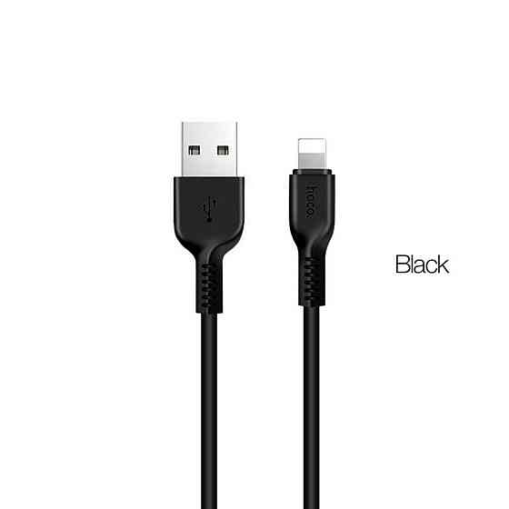 Кабель HOCO X20 USB - Lightning 2A, 2m, PVC, TPE разъемы, цвет черный 6957531068860 Одесса
