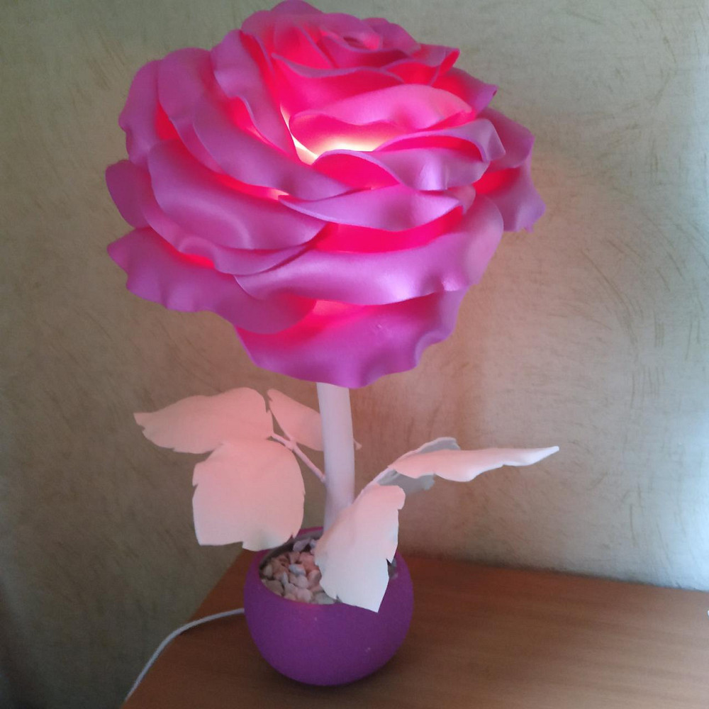 Світильник-нічник "Пурпурна троянда" Дніпро - фото 1