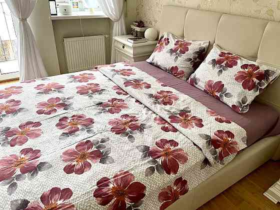 Ecotton Комплект постільної білизни Ecotton двоспальний Сімейний 150х215 см Flowers червоний Коломыя