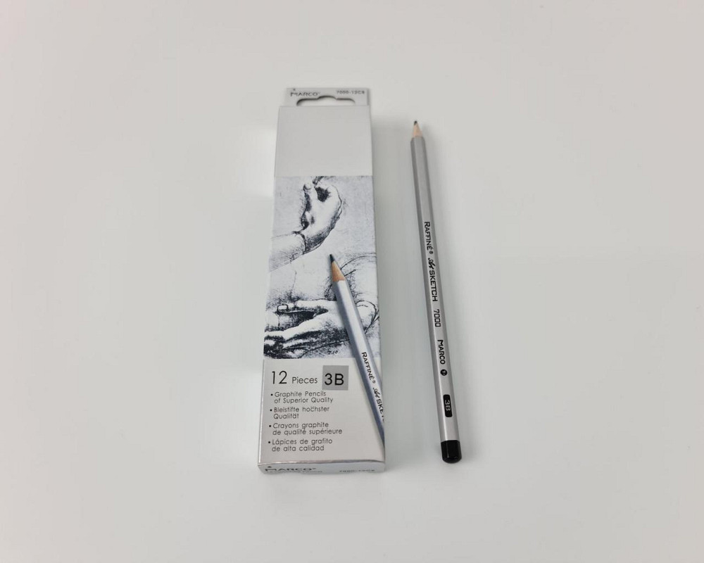 Карандаш простой набор 12шт тм. Марко №7000-3B raffine (1 пачка) Харьков - изображение 3
