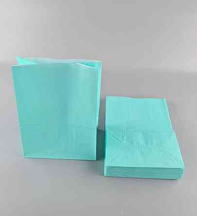 Пакет с дном бумажный 28*19*11,5  ЗЕЛЕНЫЙ (25 шт) Харьков