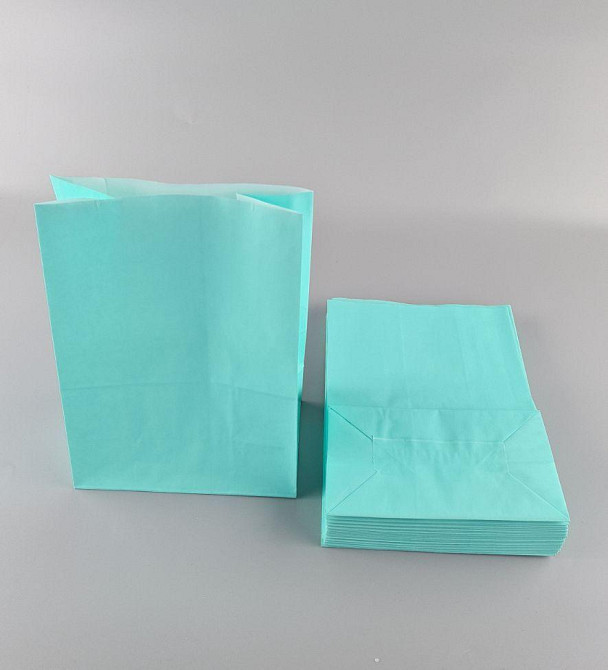 Пакет с дном бумажный 28*19*11,5  ЗЕЛЕНЫЙ (25 шт) Харьков - изображение 3