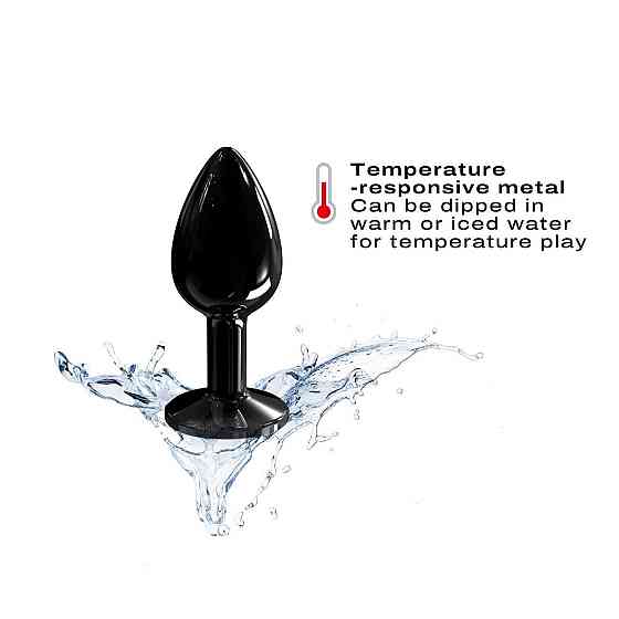 Металлическая анальная пробка с кристаллом Dorcel Diamond Plug Black S Sex Aura Киев