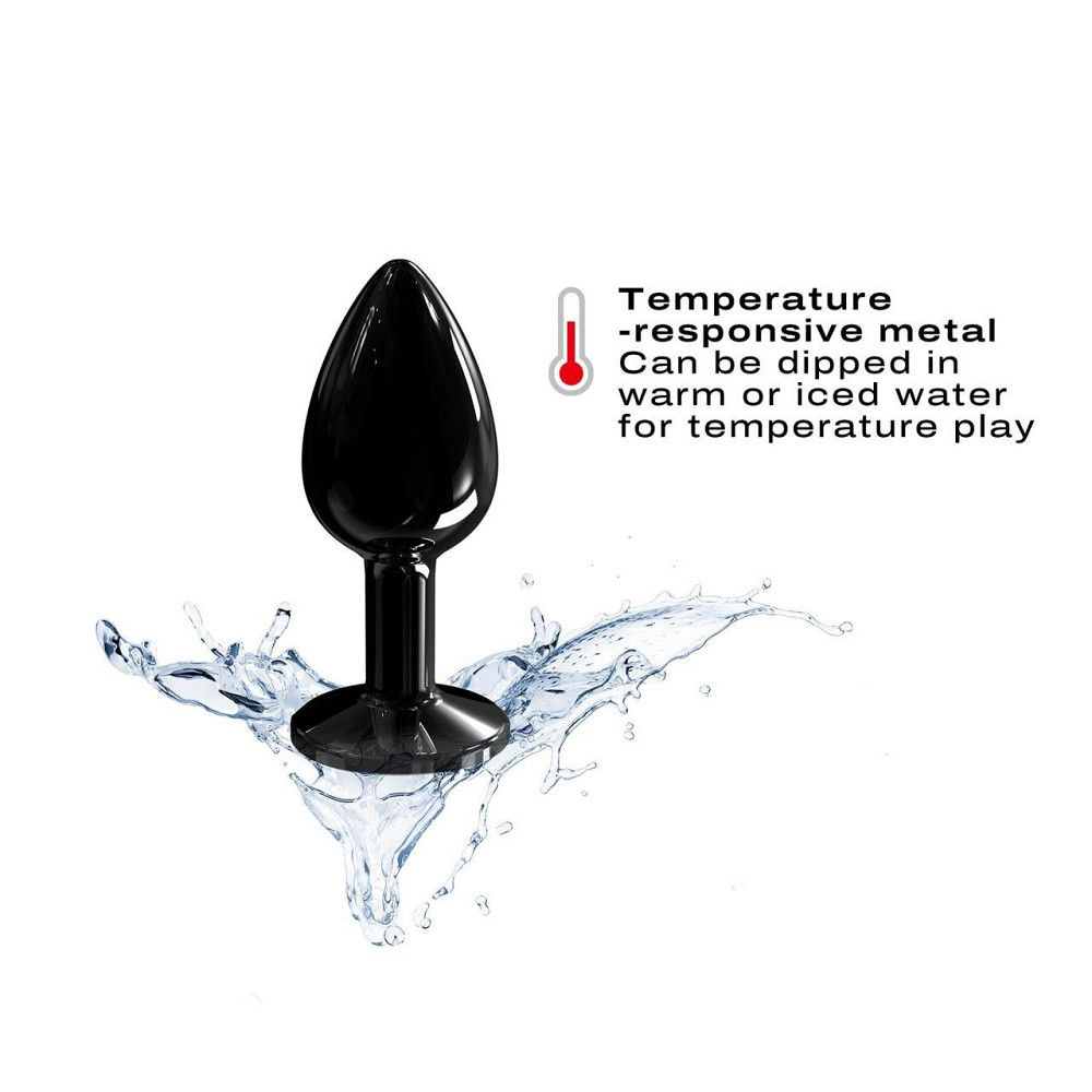 Металлическая анальная пробка с кристаллом Dorcel Diamond Plug Black S Sex Aura Киев - изображение 3