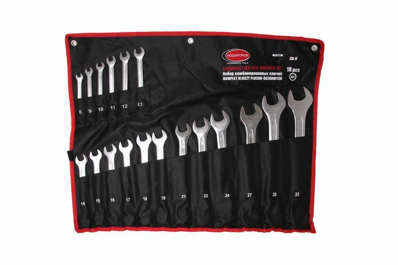 Набір ключів комбінованих 18пр. 6гр. (8-19, 21, 22, 24, 27, 30, 32мм), на полотні Одеса - фото 1