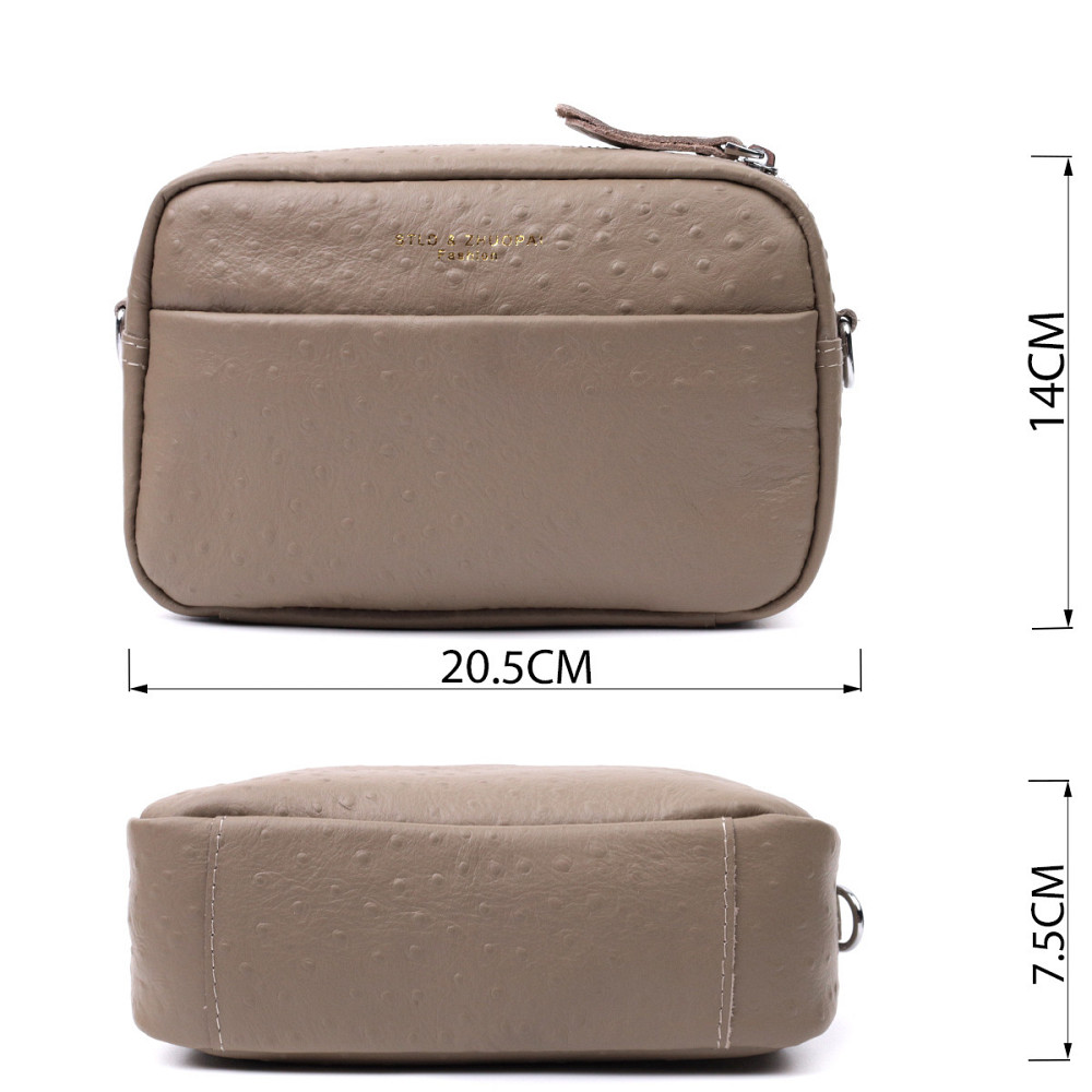 Стильна сумка для жінок із фактурної натуральної шкіри Vintage 22662 Бежева Київ - фото 3