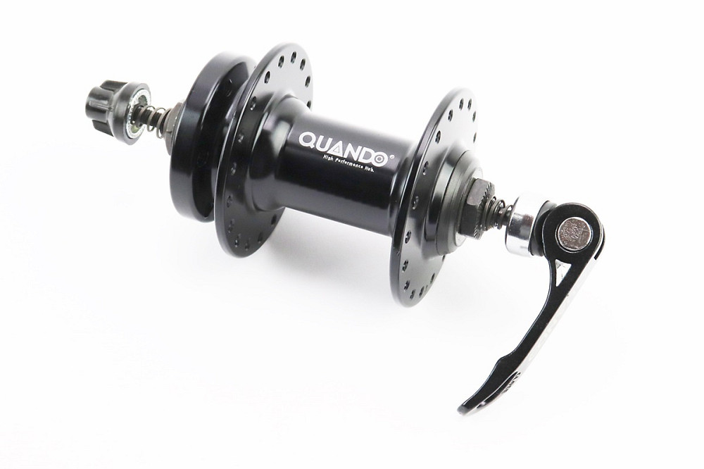 Втулка передня MTB алюмінієва 14Gx36H, Disk-brake, кріпл. ексцентрик, чорна KT-MD7F Київ - фото 1