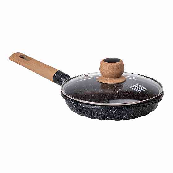 Мармурова алюмінієва сковорода з антипригарним покриттям Ø 22 см чорна MGC HP-4-422B Коломия