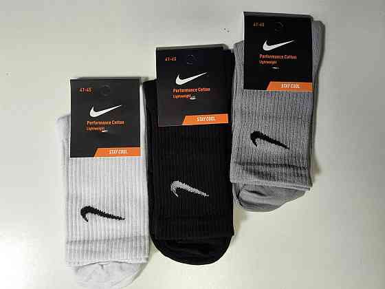 Набор женских качественных высоких носков из хлопка 3 штук Nike 3 36-40 Киев