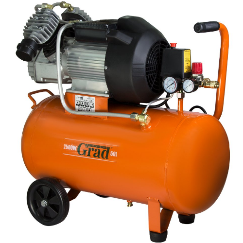 Компресор V 2,5кВт 435л/хв 8 бар 50л 2 крана Grad Житомир