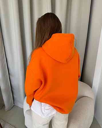 Жіноча стильна оверсайх худі  турецька трьохнитка на флісі ПЕНЬЄ Одеса