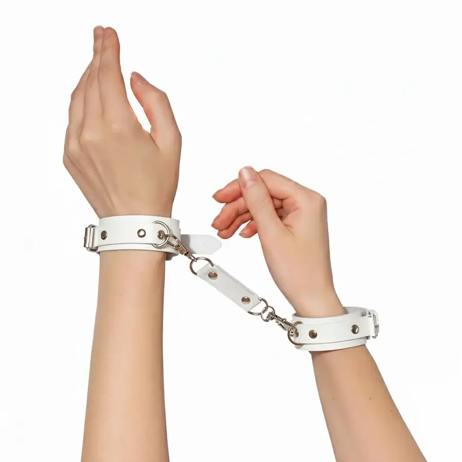 Наручники із екошкіри Art of Sex - Eva, колір білий Львів - фото 3