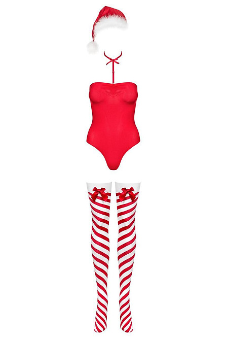 Боди Obsessive Kissmas teddy red S/M Sex Aura Киев - изображение 3
