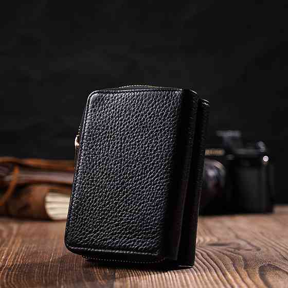 Женское портмоне в три сложения из натуральной кожи Tony Bellucci 22024 Черный Киев