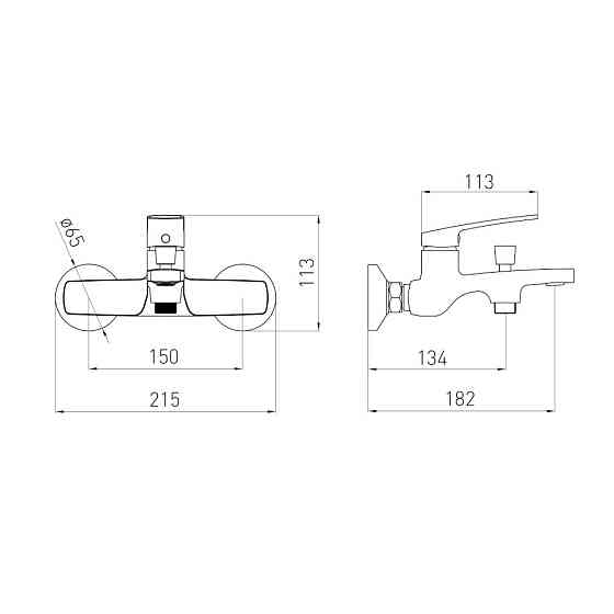 Змішувач для ванни VOLLE CANTE cromo хром 1512.031001 Київ